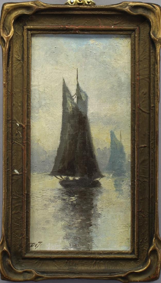 Richard DeTreville (1864 - 1929): Richard DeTreville (1864 - 1929) was active/lived in California, South Carolina. Richard DeTreville is known for landscape, portrait, cartoon. Signed lower left. Sight Size: 9.5 x 4.5 in.