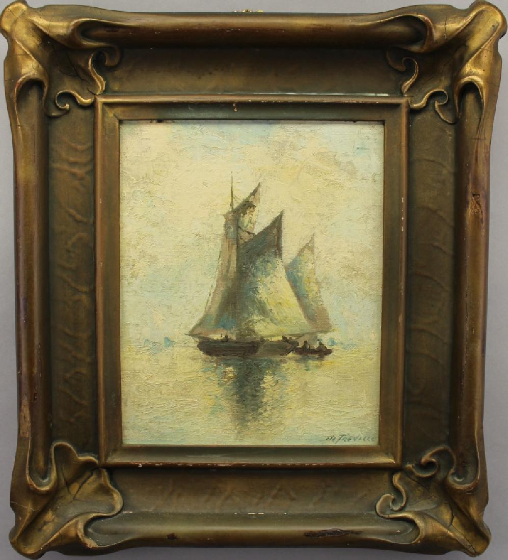 Richard DeTreville (1864 - 1929): Richard DeTreville (1864 - 1929) was active/lived in California, South Carolina. Richard DeTreville is known for landscape, portrait, cartoon. Signed lower right. Sight Size: 9.5 x 7.5 in. Member: Ame