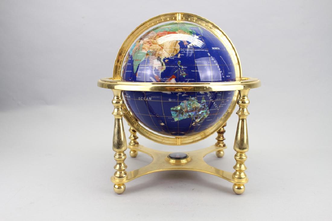 Semi-Precious Stone Globe w/ Stand (1 of 4)