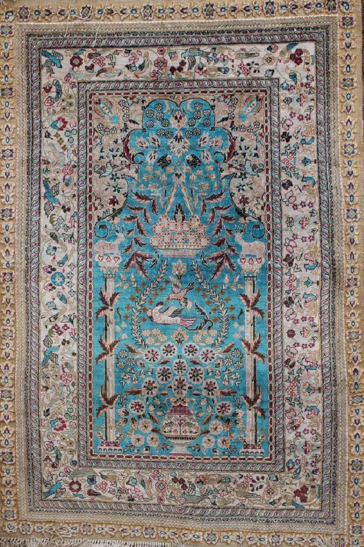 20th C. Persian Silk Rug (1 of 4)