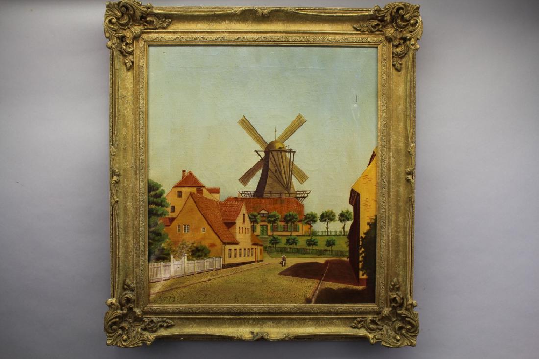 A Van Shris (20th C.) Oil on canvas (1 of 5)