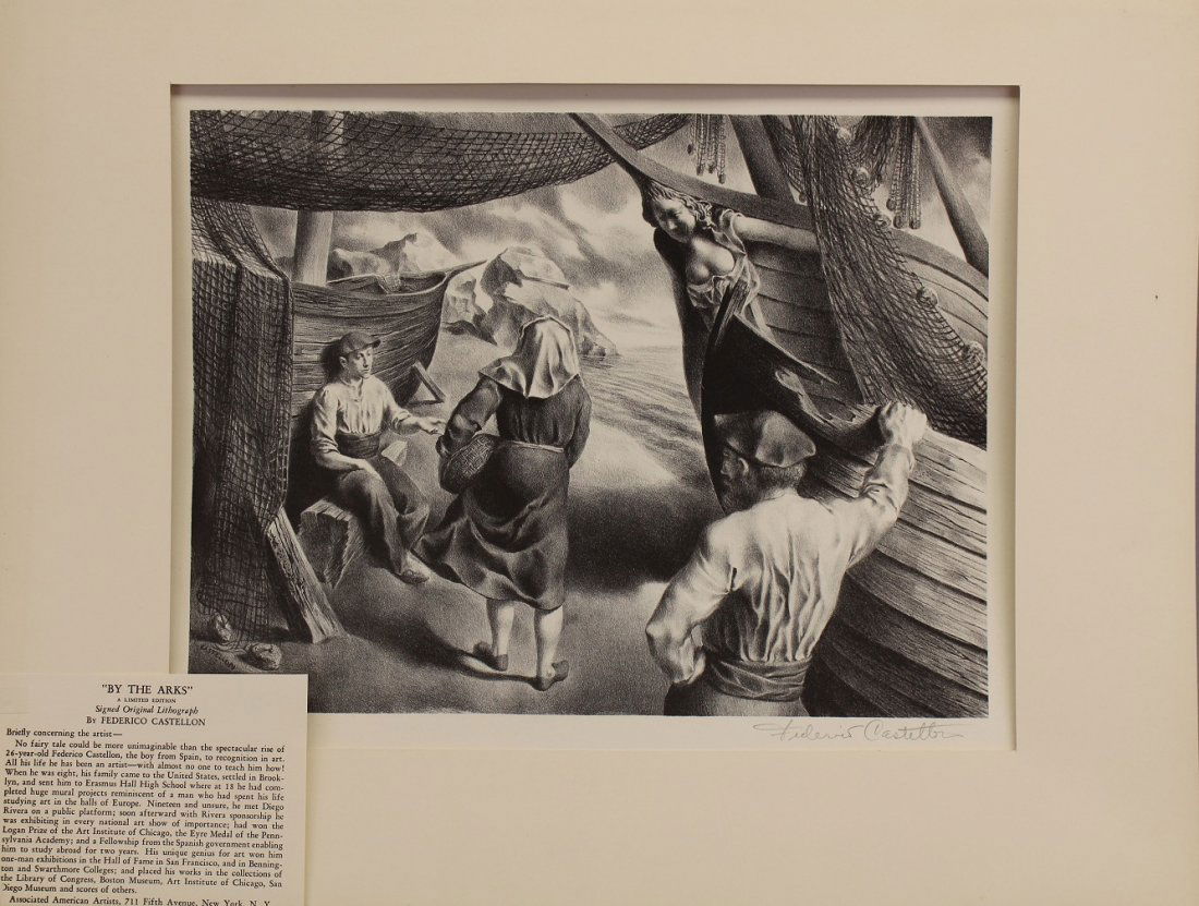 Federico Castellon  (1914 - 1971) "By the Arks" (1 of 4)