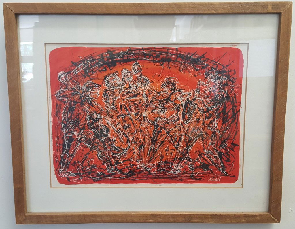 Signed Figural Abstract Mixed Media (1 of 7)