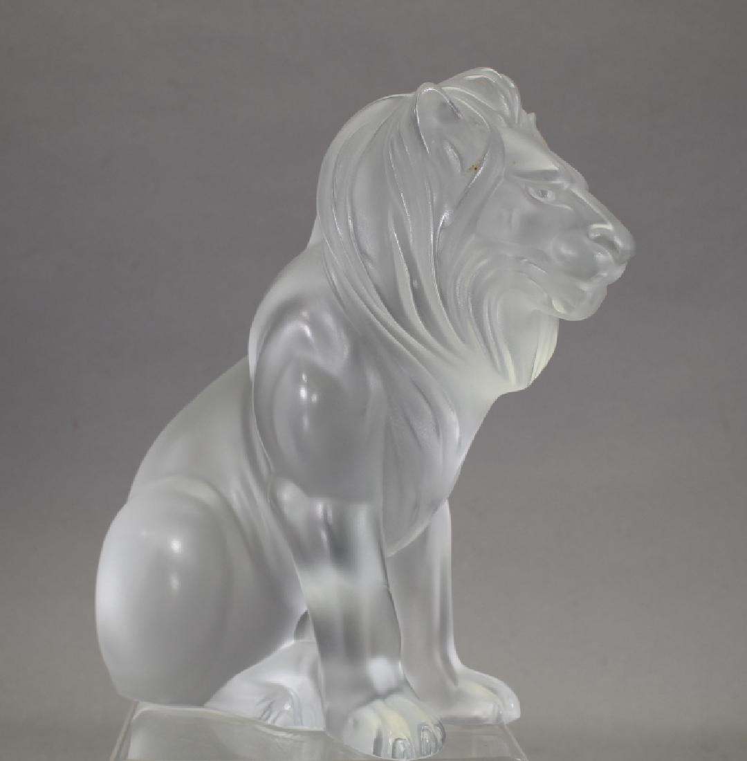 Signed French Lalique Lion (1 of 4)