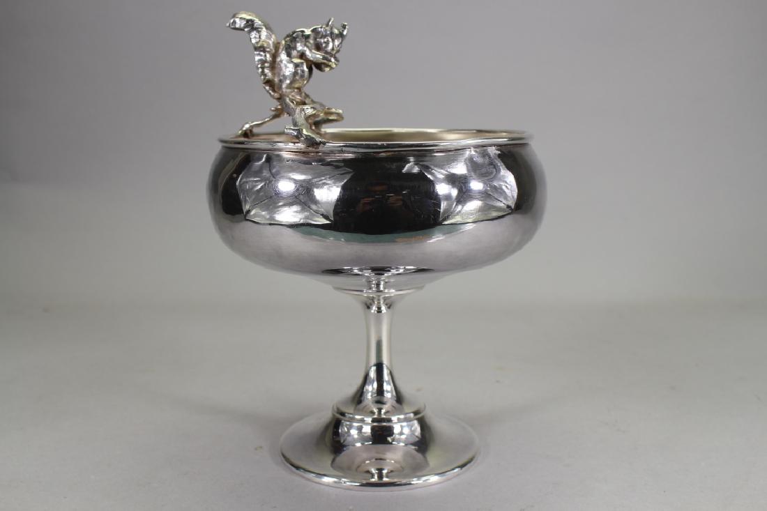Antique Sheffield Nut Dish w/ Squirrel (1 of 4)