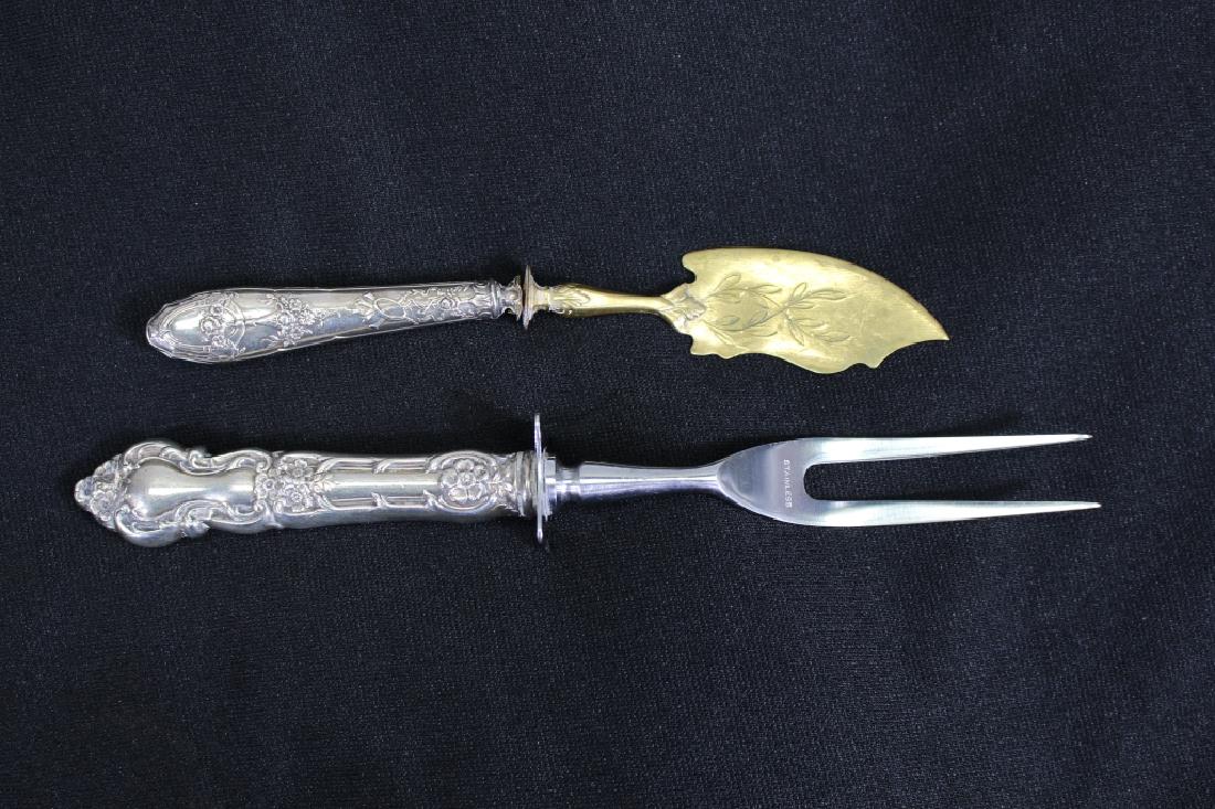 Small Serving Knife & Sterling Handle Carving Fork (1 of 8)