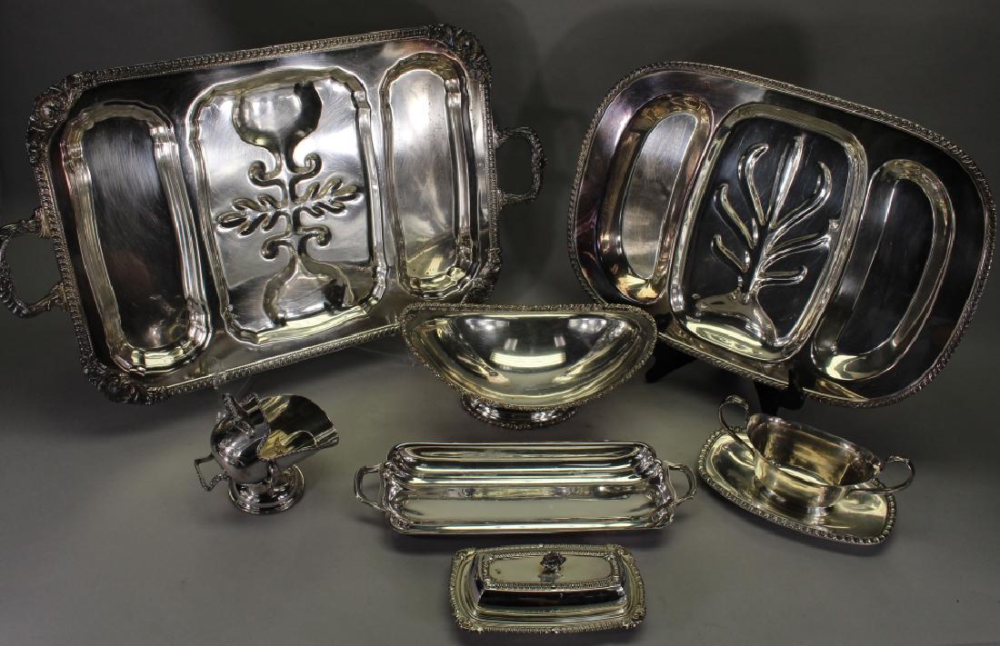 (7) Assorted Silverplate Serving Pieces (1 of 3)