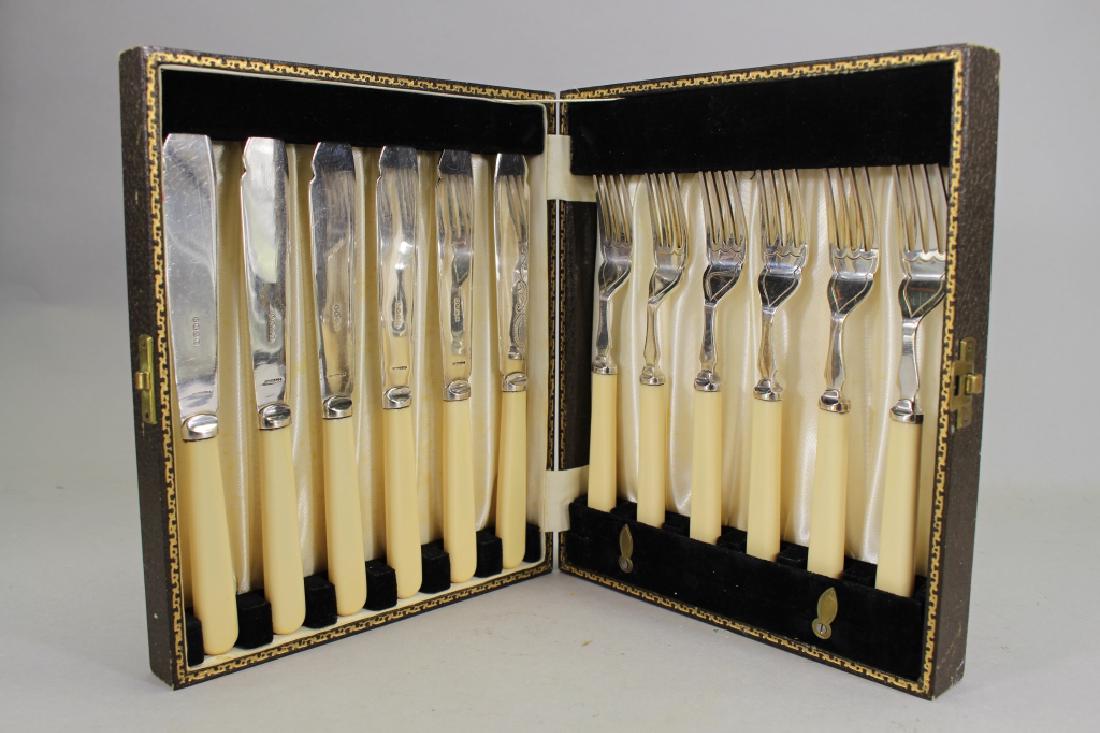 Vintage 12 Piece Silver Plate Fish Set (1 of 2)