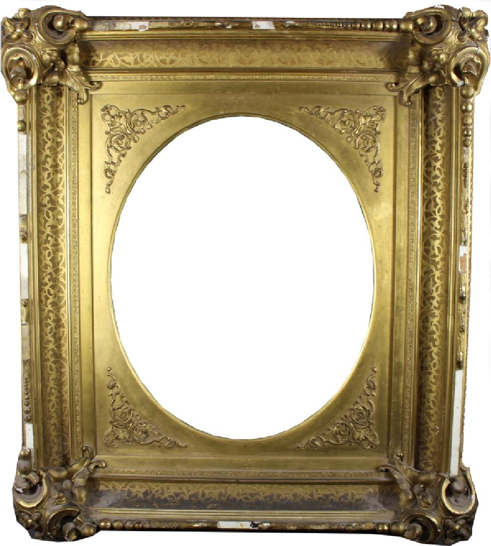 Carved/Gilded Antique Hudson River Oval Frame (1 of 3)