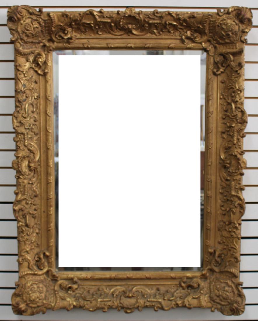 Large 20th C. Ornate Gilt Mirror (1 of 4)