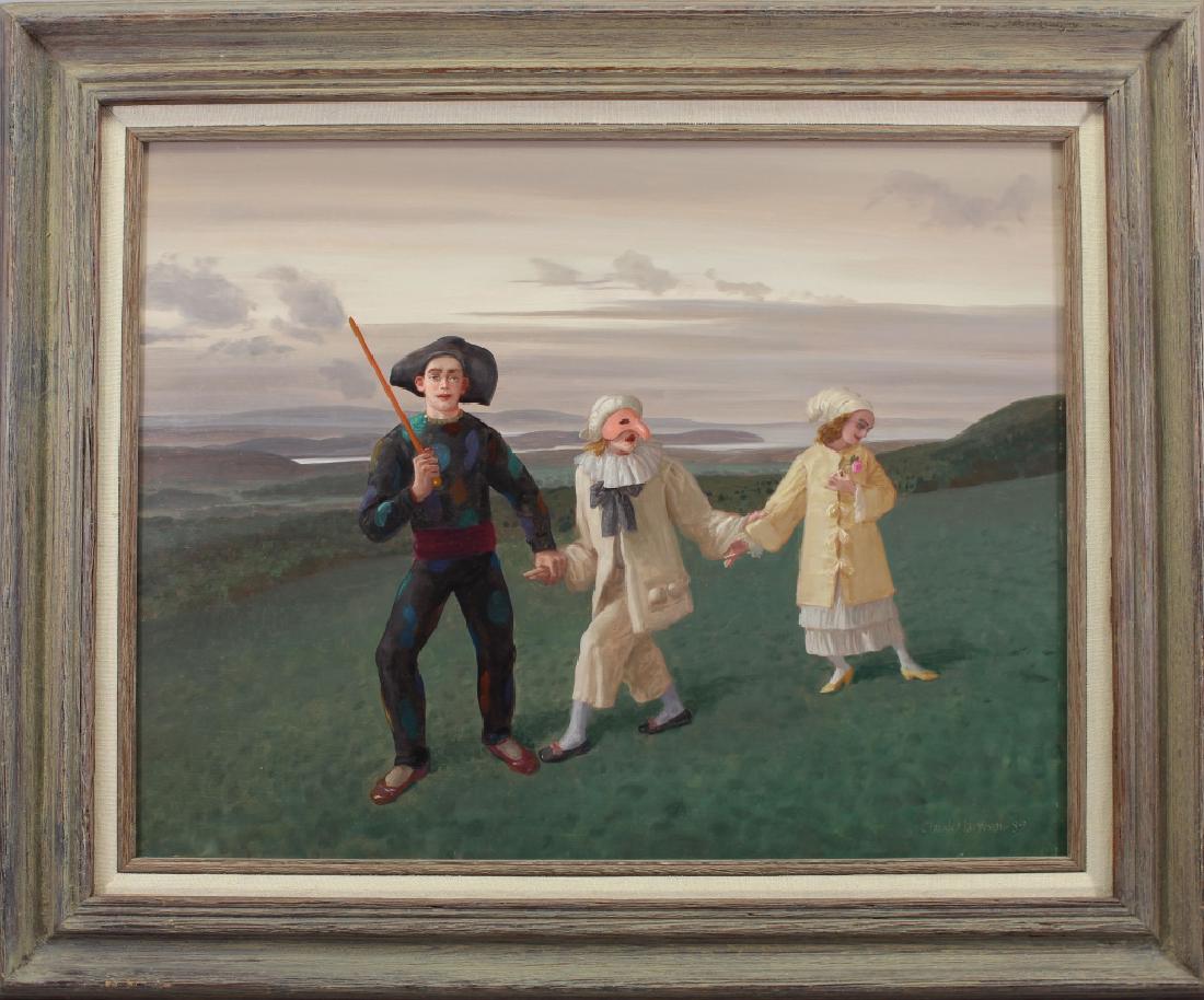 "Bad Company" Claude Harrison (1922 - 2009): Claude William Harrison (UK, 1922 - 2009) Signed and dated (89') lower right. Sight Size: 13.5 x 17 in. After Royal Air Force service Harrison attended The Royal College of Art 1947-50. He was a paint