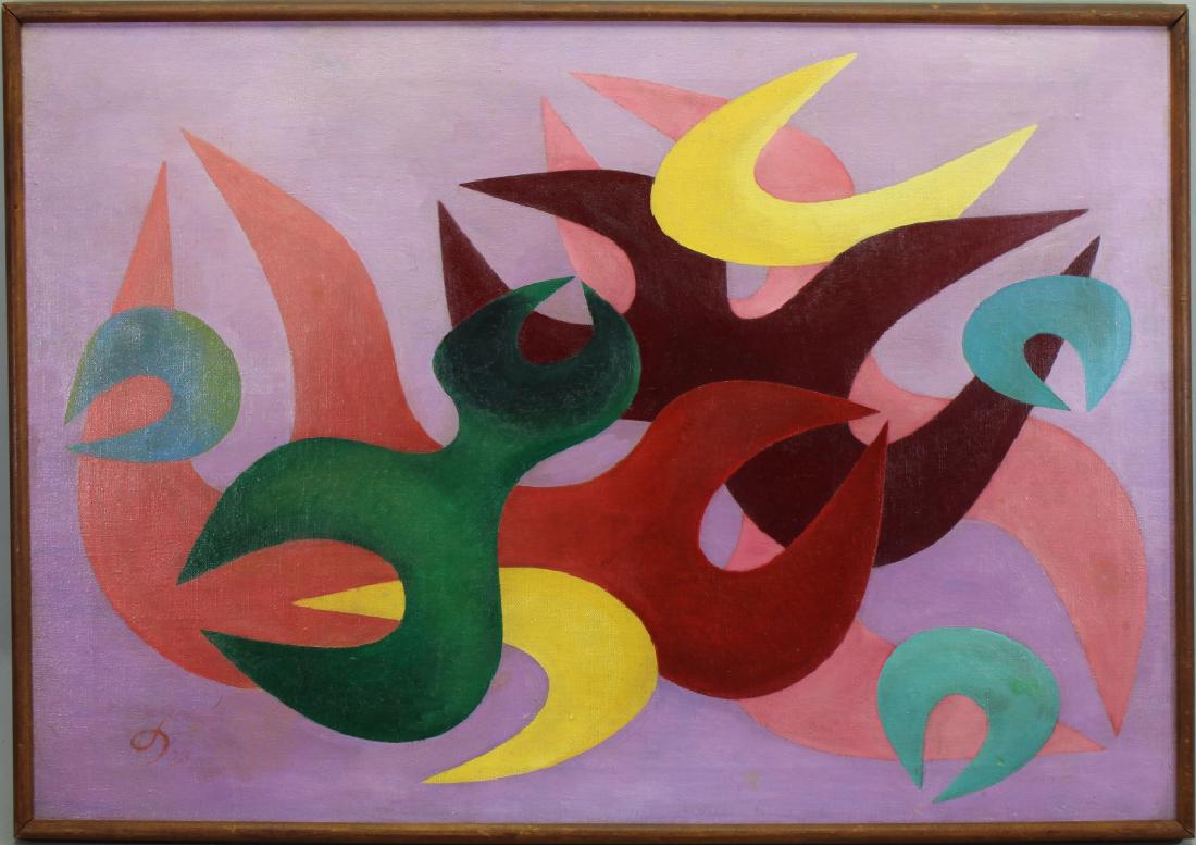 American School, Mid 20th C. Abstract, Signed (1 of 5)
