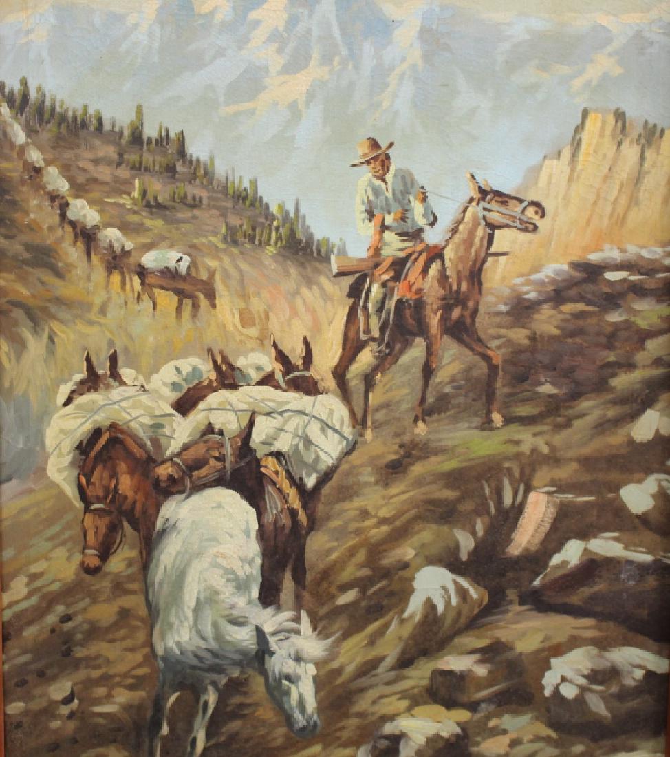 20th C. Western Landscape with Cowboy on Horse (1 of 7)