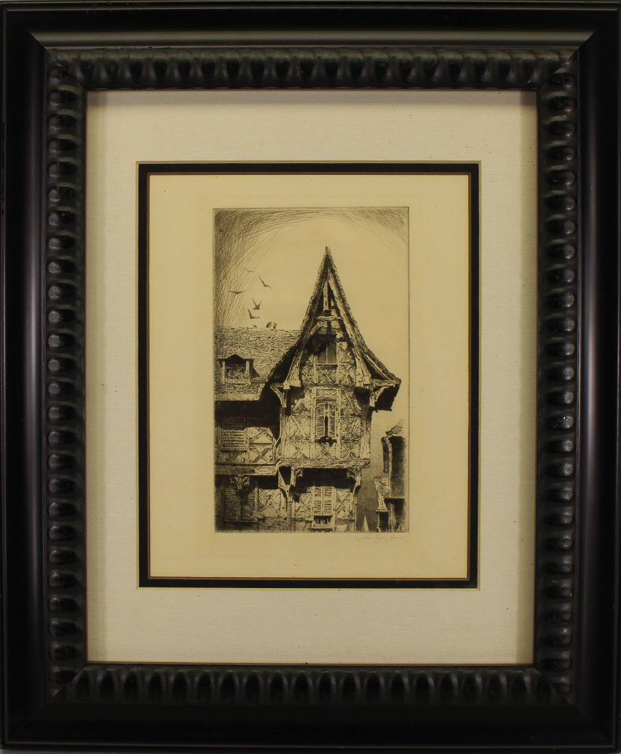 John Taylor Arms, Jr (1887 - 1953): John Taylor Arms, Jr (1887 - 1953) etching. Pencil signed in lower margin. Image Size: 9.5 x 7.5 in. Overall Size: 18 x 15 in.