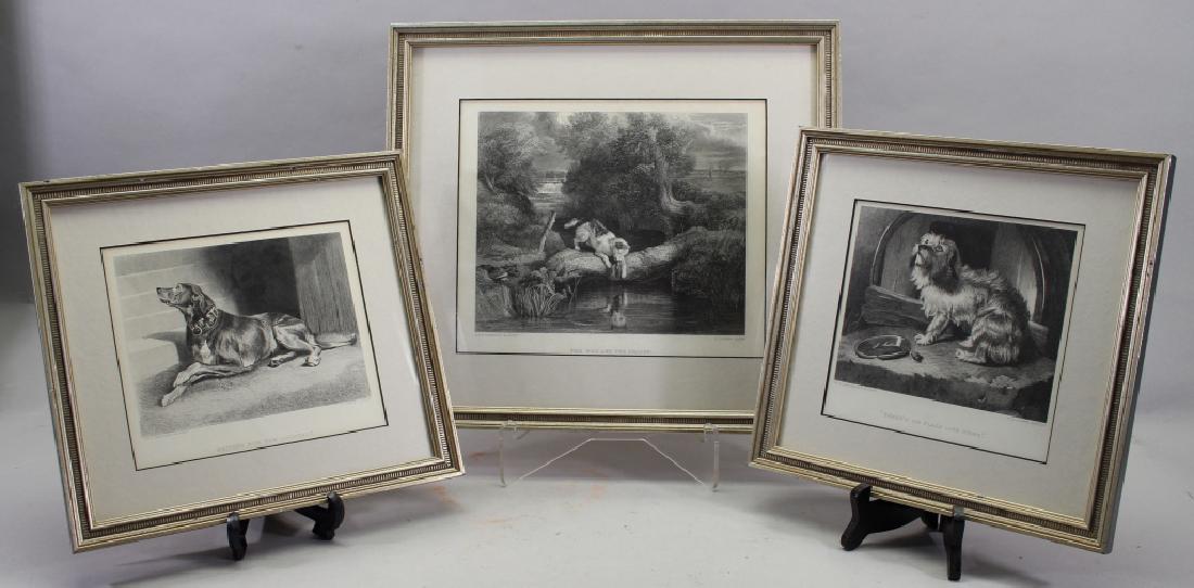 (3) Edwin Henry Landseer (1802 - 1873) Dog Prints (1 of 4)