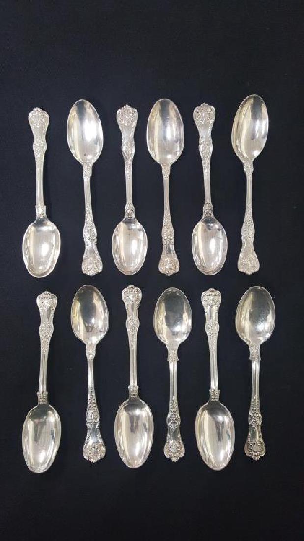 (12) Antique Gorham/Tiffany Sterling Dinner Spoons (1 of 6)