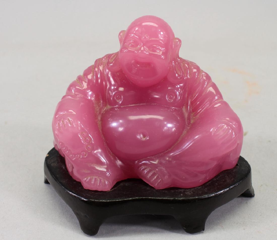Carved Chinese Stone Seated Buddha (1 of 2)