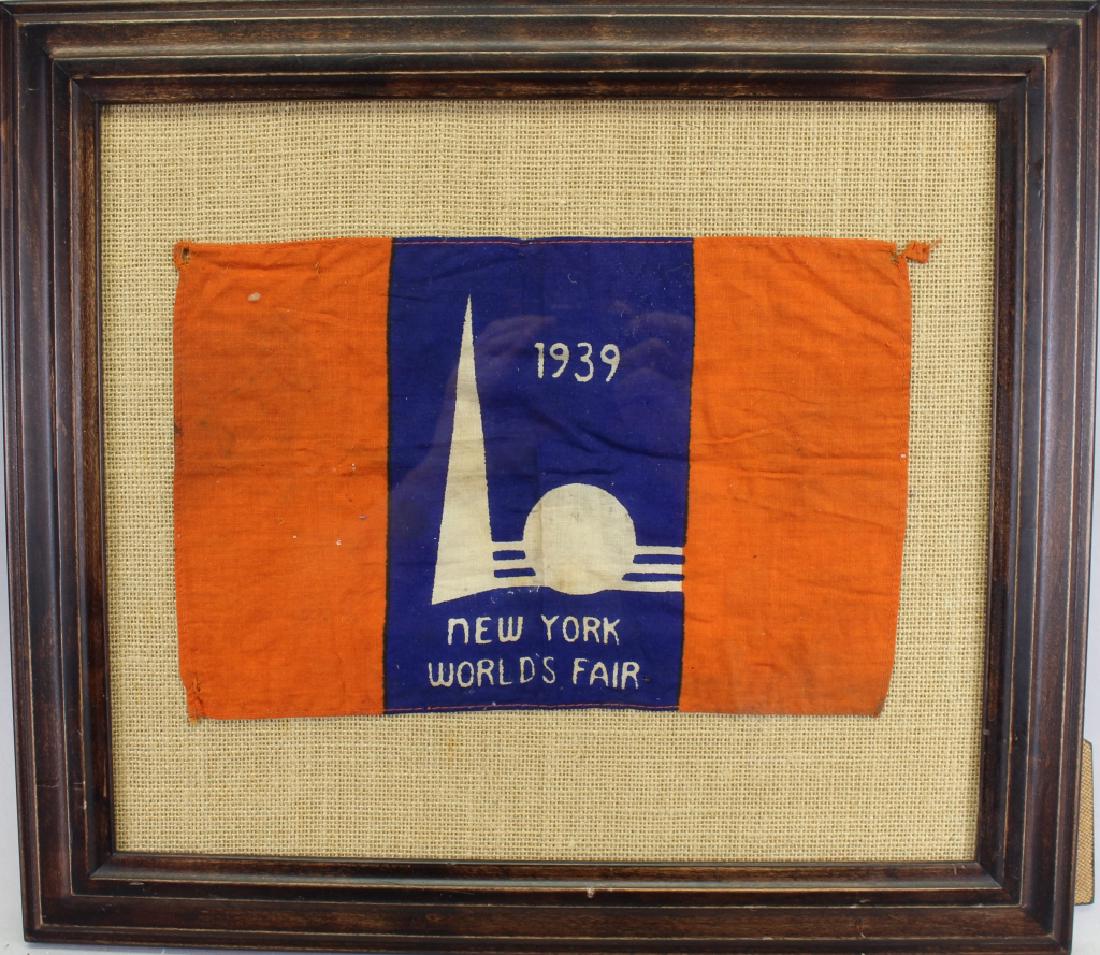 Framed 1939 New York World's Fair Flag (1 of 2)