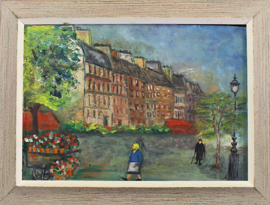 European School, 20th C Flower Market (1 of 3)