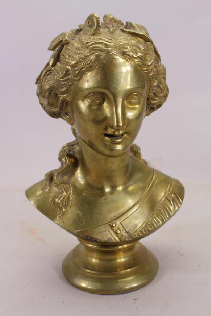 19th C. French Bronze Bust of a Woman (1 of 4)