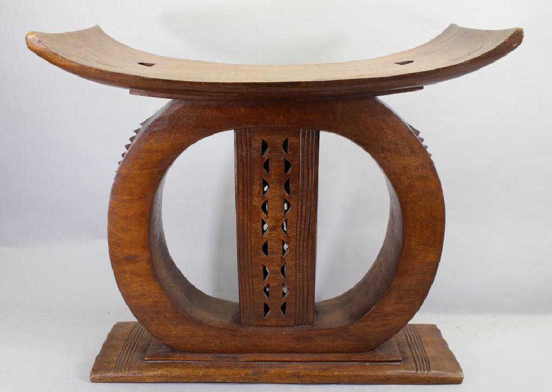 Crescent Shaped African Throne Chair (1 of 4)