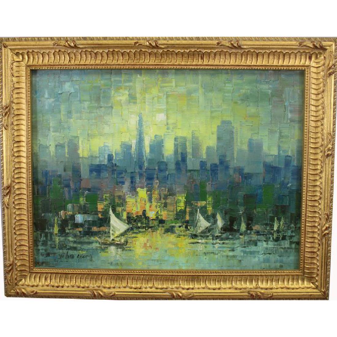 John Wang, 20th C. Cityscape (1 of 4)