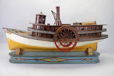 Plank on Frame Model of Sidewheeler "Gov Mcgill"