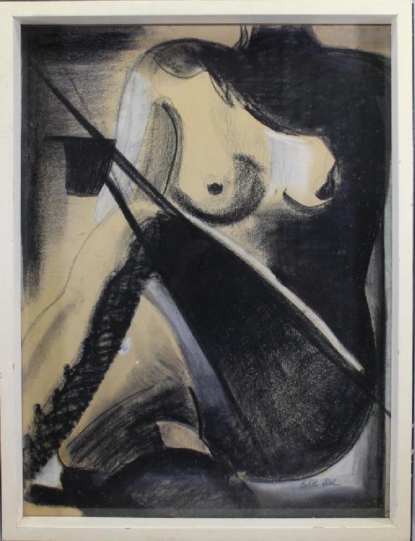 20th Century Reclining Nude Woman, Signed: 20th Century Reclining Nude Woman, Signed. Signed in lower portion. Mixed media. Sight size: 22 x 16 inches.