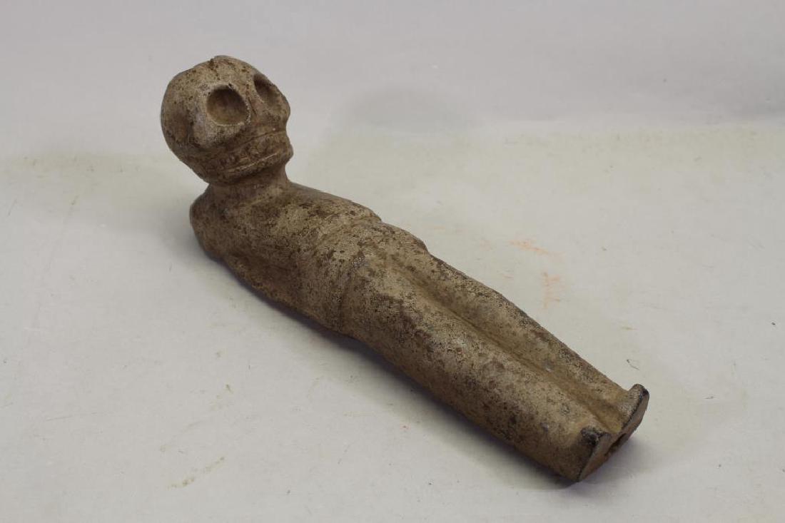 Pre-Columbian Skeletal Deity Great Pipe (1 of 7)