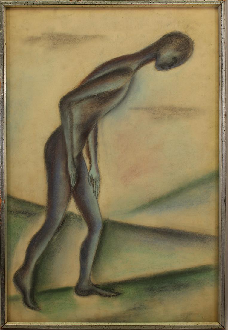 Blue Period Style, Figure in Landscape (1 of 3)