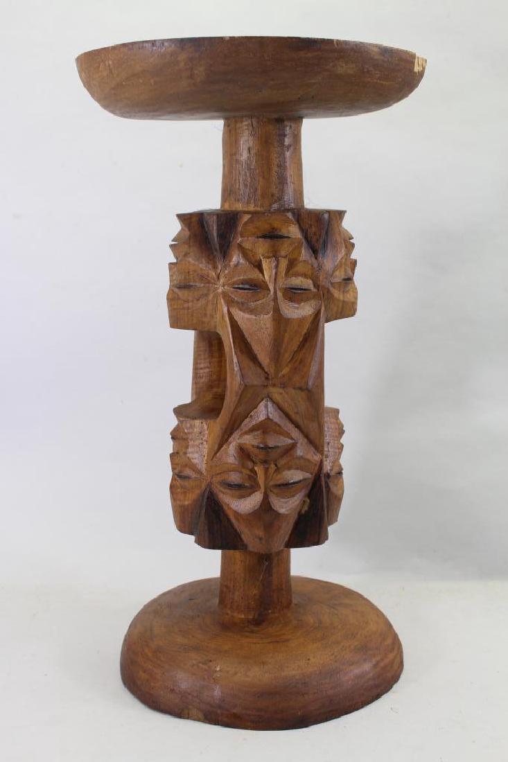 Figural Carved Wooden Stool (1 of 3)