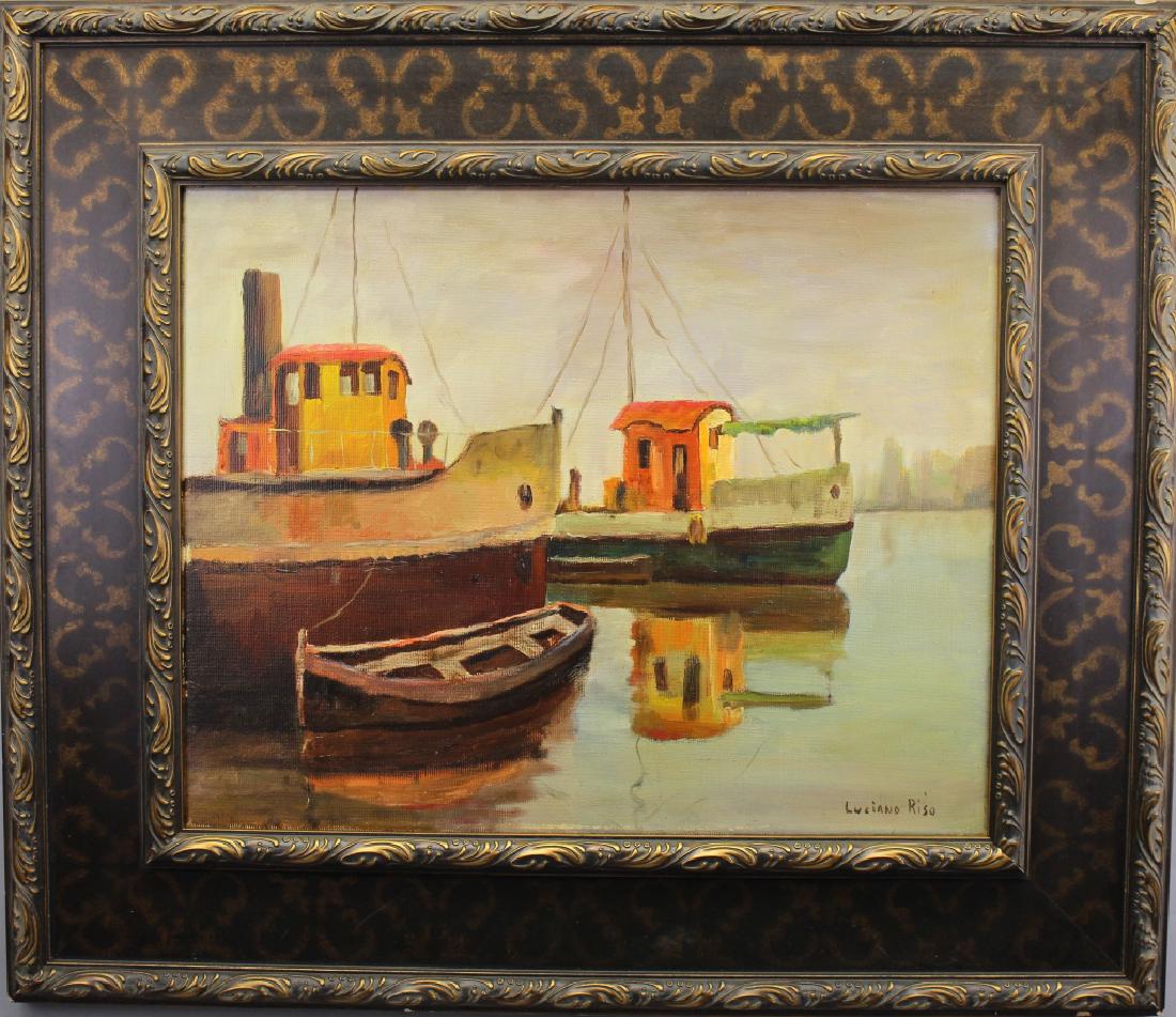 Luciano Riso, (20th C.) Harbor Scene (1 of 4)