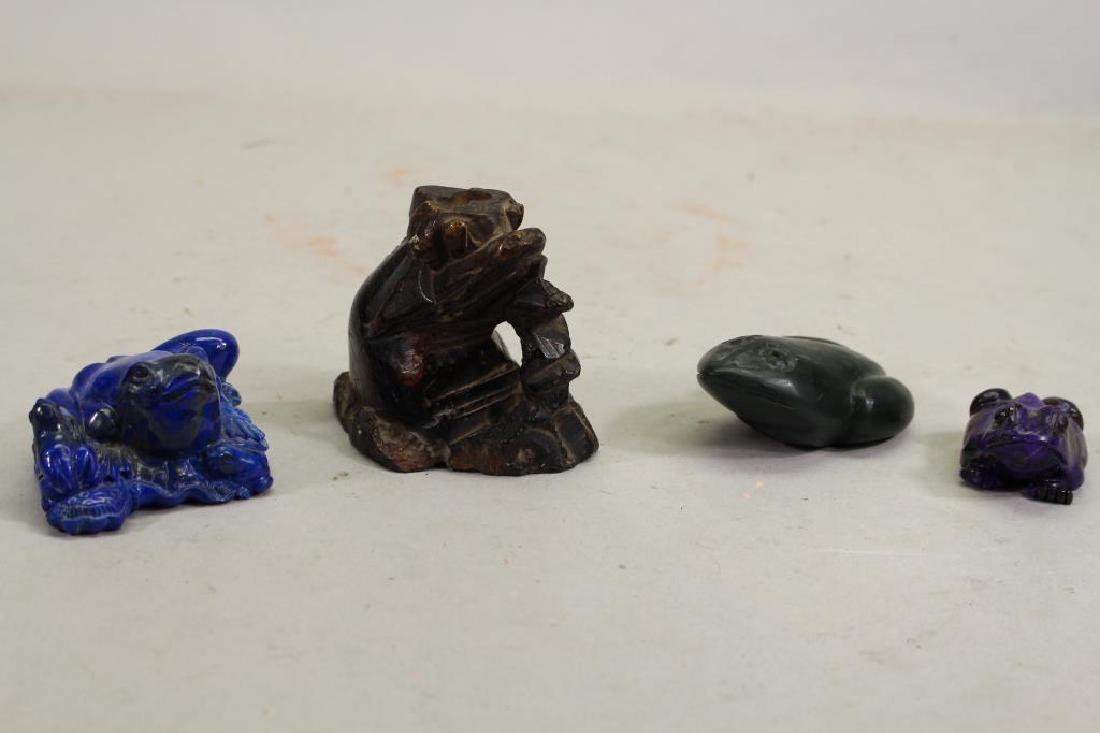 (4) Assorted Carved Stone Frogs (1 of 3)