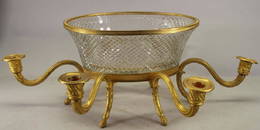 Baccarat 6-arm Dore Bronze/Glass Centerpiece