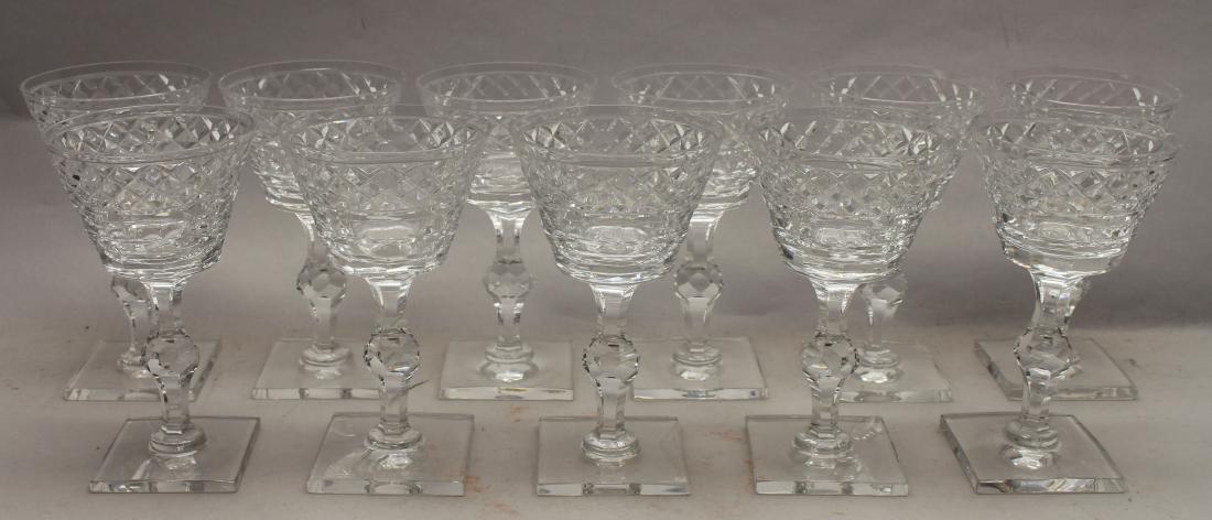 (11) Hawkes, Signed Glass Goblets: (11) Hawkes, Signed Glass Goblets. Signed near base. Height: 6.5 inches.