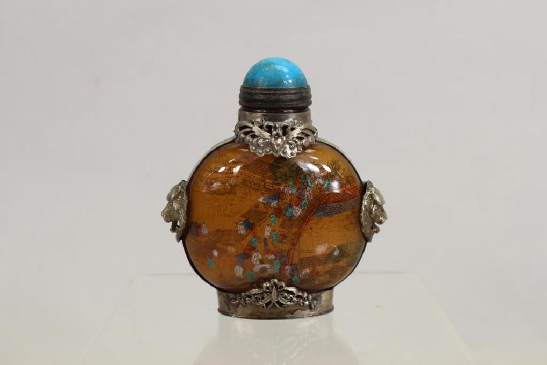 Reverse Painted Snuff Bottle w/ Stopper (1 of 8)