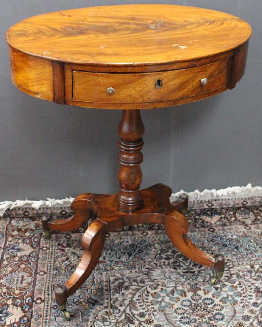 Antique European Side Table, Footed (1 of 2)