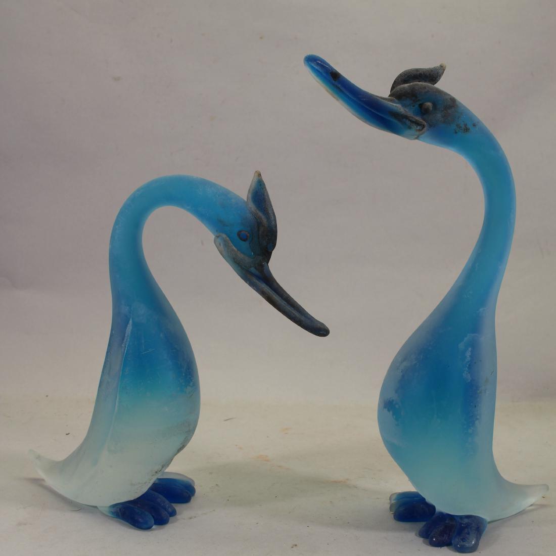 (2) Italian Cenedese Murano Glass Birds (1 of 3)