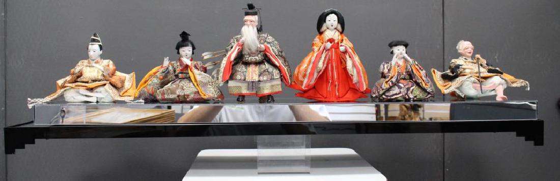 Japanese Dolls in Custom Plexiglass Case: Japanese Dolls in Custom Plexiglass Case. Overall Case Dimensions: 11.5 x 41 x 8.5 in.