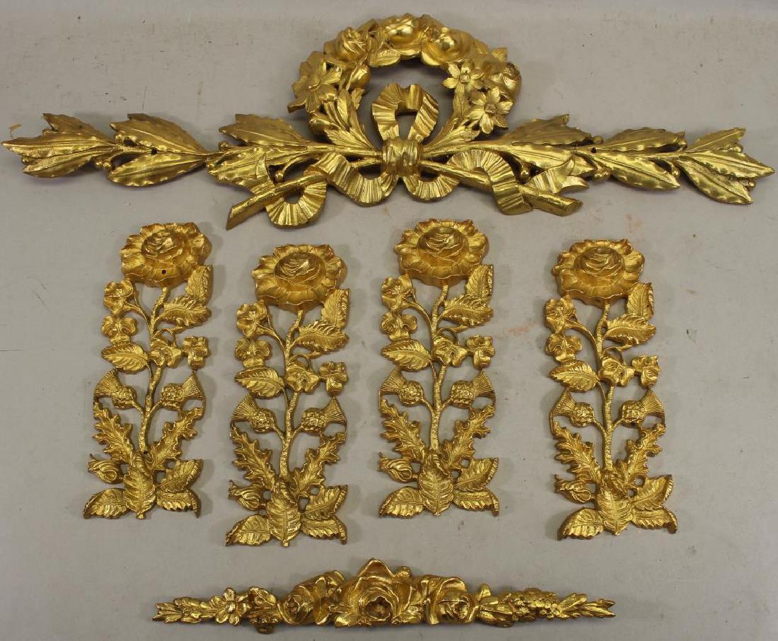 (6) French Gilt Bronze Floral Mounts (1 of 4)