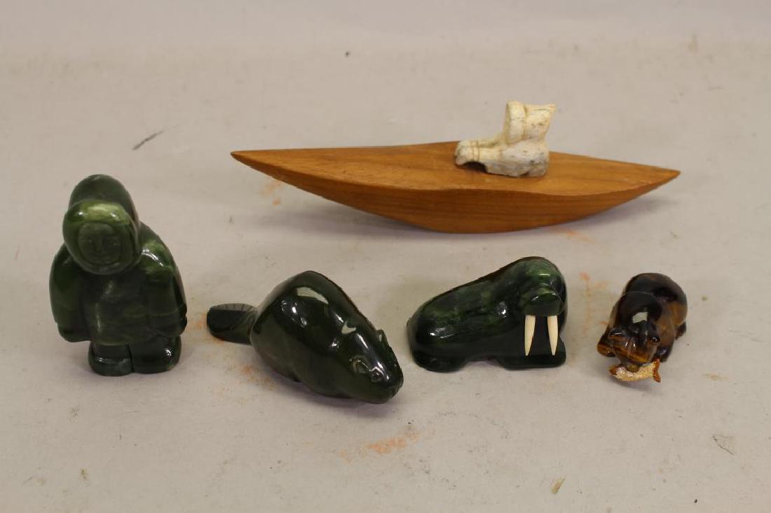 (5) Lot of Eskimo Carving Figurines (1 of 9)