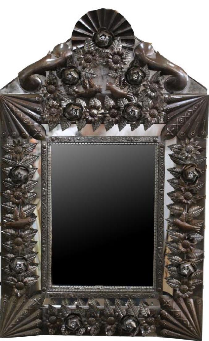 Vintage Elaborate Tin Mirror (1 of 5)