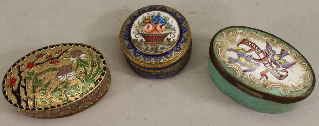 (3) Enameled Pill Boxes (1 of 4)
