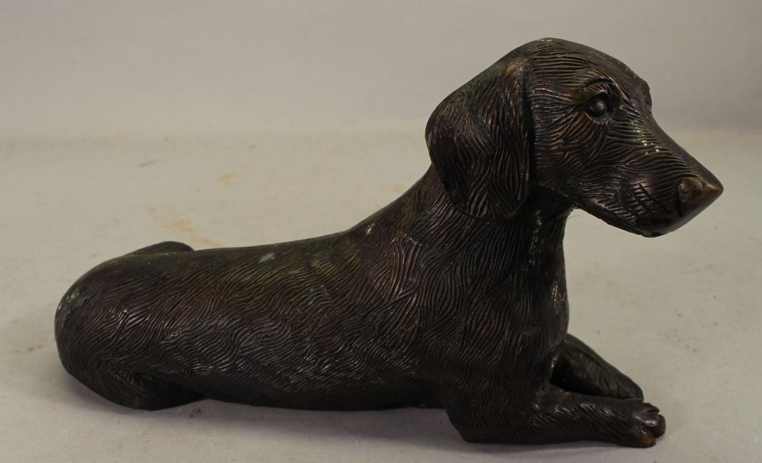 Bronze, Seated Dog Doorstop (1 of 2)