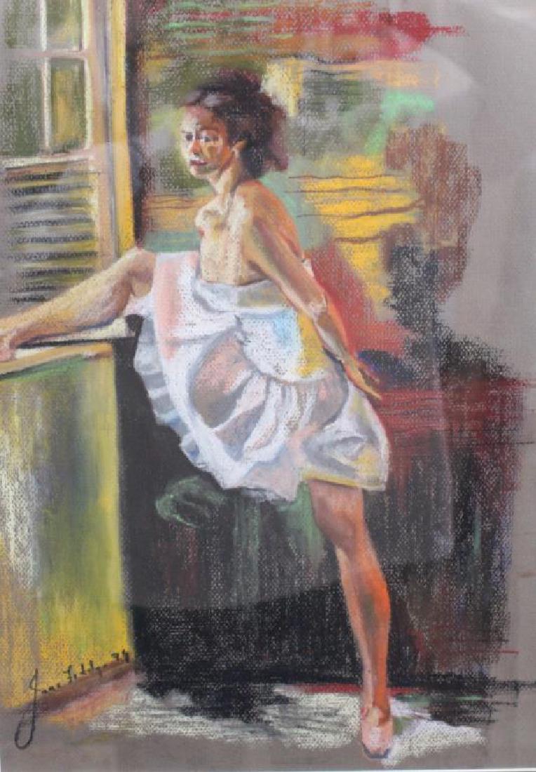 Signed Pastel of Ballet Dancer, 20th C. (1 of 5)