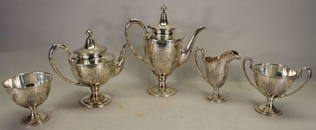 Monogrammed Schofield Sterling Silver Tea Set (1 of 6)