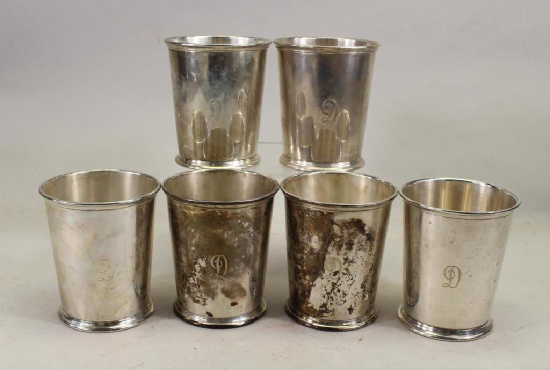 (6) Kirk & Sons Monogrammed Sterling Silver Cups (1 of 7)