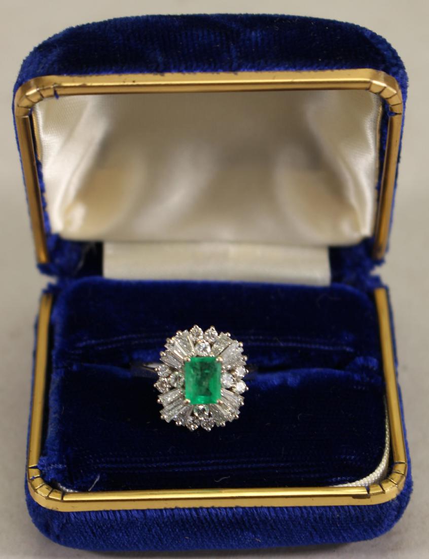 14K White Gold Emerald/Diamond Ring (1 of 5)