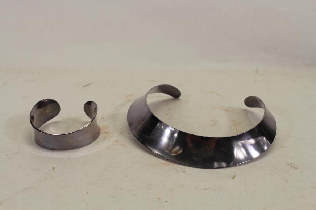 Signed Danish Modern Sterling Necklace & Bracelet (1 of 6)