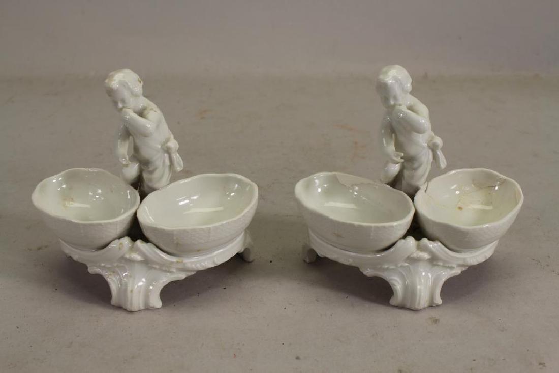 (2) French Porcelain Figural Open Salts (1 of 5)